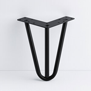 Mobilya Ayağı Üçgen Modern Tasarım Koltuk Sehpa Masa Tv Ünitesi Uyumlu 12 Cm Siyah Metal