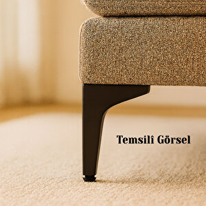 Mobilya Ayağı Dayanıklı Modern Tasarım Koltuk Sehpa Masa Tv Ünitesi Uyumlu 12 Cm Siyah Metal