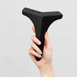 Mobilya Ayağı Dayanıklı Modern Tasarım Koltuk Sehpa Masa Tv Ünitesi Uyumlu 12 Cm Siyah Metal