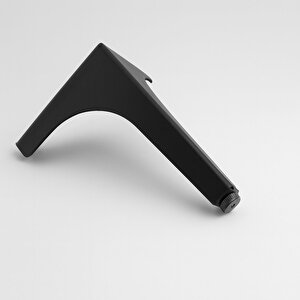 Mobilya Ayağı Dayanıklı Modern Tasarım Koltuk Sehpa Masa Tv Ünitesi Uyumlu 12 Cm Siyah Metal