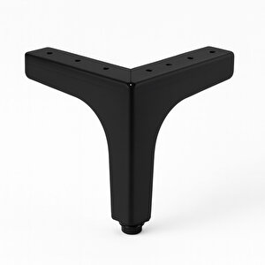 Mobilya Ayağı Dayanıklı Modern Tasarım Koltuk Sehpa Masa Tv Ünitesi Uyumlu 12 Cm Siyah Metal