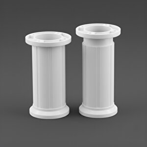 Mobilya Tezgah Dolap Yükseltici Yükseltme Ayağı Ayarlanabilir Plastik Ayak 4 Adet 12 Cm Beyaz