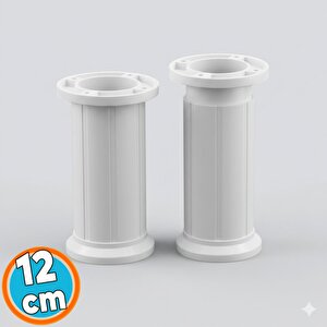 Mobilya Tezgah Dolap Yükseltici Yükseltme Ayağı Ayarlanabilir Plastik Ayak 4 Adet 12 Cm Beyaz