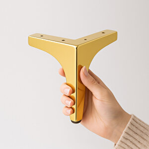 Mobilya Ayağı Dayanıklı Ayak Modern Tasarım Koltuk Sehpa Tv Ünitesi 17 Cm Gold Altın Metal