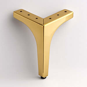 Mobilya Ayağı Dayanıklı Ayak Modern Tasarım Koltuk Sehpa Tv Ünitesi 17 Cm Gold Altın Metal