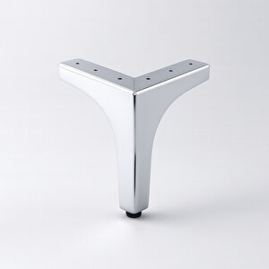 Mobilya Ayağı Dayanıklı Modern Tasarım Koltuk Sehpa Masa Tv Ünitesi 12 Cm Krom Gümüş Metal 4 Adet