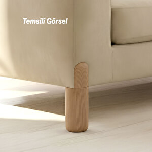 Mobilya Kanepe Koltuk Baza Yükseltme Ayağı Kayın Bej Renk Sert Plastik Ayak 15 Cm 4 Adet