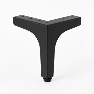 Mobilya Ayağı Dayanıklı Modern Tasarım Koltuk Sehpa Masa Tv Ünitesi Uyumlu 17 Cm Siyah Metal 4 Adet