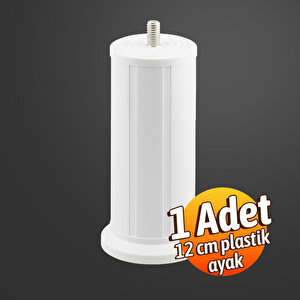 Mobilya Baza Tv Ünitesi Yükseltme Ayağı Destek Ayağı 1 Adet 12 Cm Beyaz Plastik