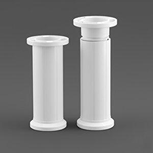 Mobilya Tezgah Dolap Yükseltici Yükseltme Ayağı Ayarlanabilir15 Cm Beyaz Plastik Ayak 4 Adet