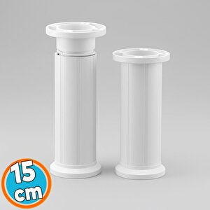 Mobilya Tezgah Dolap Yükseltici Yükseltme Ayağı Ayarlanabilir15 Cm Beyaz Plastik Ayak 4 Adet