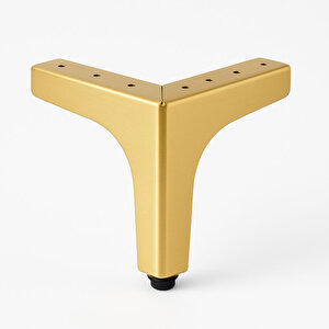 Mobilya Ayağı Dayanıklı Ayak Modern Tasarım Koltuk Sehpa Tv Ünitesi 17 Cm Gold Altın Metal 4 Adet