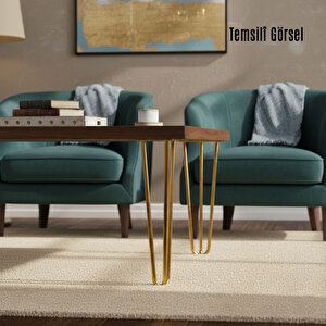 Sehpa Masa Ayağı 41 Cm Gold Altın Metal Dayanıklı Mobilya Destek Yükseltici Ayak Modeli 4'lü Set