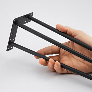 Sehpa Ayağı 71 Cm Siyah Metal Tekli Masa Ayağı Dayanıklı Mobilya Destek Ayağı Yükseltici Model