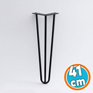 Sehpa Ve Masa Ayağı 41 Cm Tekli Dayanıklı Mobilya Destek Ayağı Yükseltici Ayak Modeli Siyah Metal