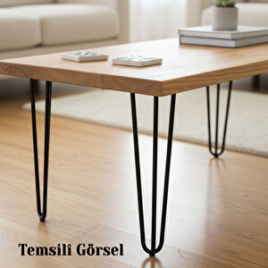 Sehpa Ve Masa Ayağı 41 Cm Tekli Dayanıklı Mobilya Destek Ayağı Yükseltici Ayak Modeli Siyah Metal