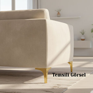 Mobilya Ayağı Dayanıklı Modern Tasarım Koltuk Sehpa Masa Tv Ünitesi 12 Cm Gold Altın Metal