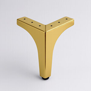 Mobilya Ayağı Dayanıklı Modern Tasarım Koltuk Sehpa Masa Tv Ünitesi 12 Cm Gold Altın Metal