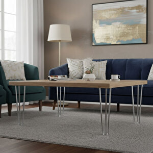 Sehpa Masa Ayağı 41 Cm Krom Gümüş Metal Tekli Dayanıklı Mobilya Destek Yükseltici Ayak Modeli 4 Adet