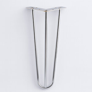 Sehpa Masa Ayağı 41 Cm Krom Gümüş Metal Tekli Dayanıklı Mobilya Destek Yükseltici Ayak Modeli 4 Adet