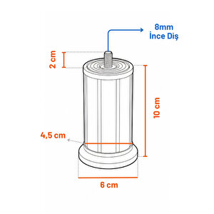 4 Adet Mobilya Baza Tv Ünitesi Yükseltme Ayağı Destek Ayağı 10 Cm Siyah Plastik