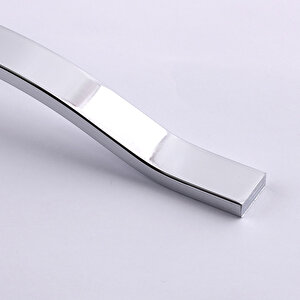 Mobilya Çekmece Dolap Kapak Kulpu Modern Mutfak Kulpları 320 Mm Düz Krom Gümüş Kulp Metal