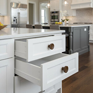 Bohem Tek Vidalı İç Bükey Plastik Düğme Kulp Kestane Kahvesi Renk Mobilya Dolap Çekmece Kulpu Kulbu