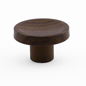 Bohem Tek Vidalı İç Bükey Plastik Düğme Kulp Kestane Kahvesi Renk Mobilya Dolap Çekmece Kulpu Kulbu