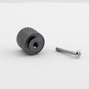 Çizgili Lüks Füme Renk Düğme Metal Tek Vidalı Kulp Çekmece Mobilya Mutfak Dolabı Dolap Kulbu Kulplar