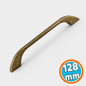 Mobilya Mutfak Dolabı Dolap Kulpu Kulbu Kulpları 128 Mm - 12.8 Cm Eskitme Antik Sarı Metal