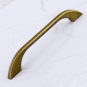 Mobilya Mutfak Dolabı Dolap Kulpu Kulbu Kulpları 128 Mm - 12.8 Cm Eskitme Antik Sarı Metal