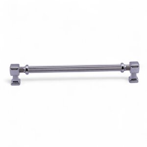 Mobilya Çekmece Mutfak Dolabı Dolap Kulpları Kulb 22.4 Cm 128 Mm Çizgili Krom Renk Metal Kulp