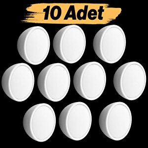 Beyaz Renk Tek Vidalı Polimer Düğme Kulp Bombeli Dolap Mobilya Dolap Çekmece Kulpu Kulbu 10 Adet