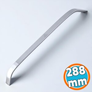 Mobilya Çekmece Mutfak Dolabı Dolap Kulpları Kulb Kulpu Krom Gümüş Metal Kulp 288 Mm - 28.8 Cm