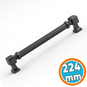 Mobilya Çekmece Mutfak Dolabı Dolap Kulpları Kulb 22.4 Cm 224 Mm Çizgili Füme Metal Kulp