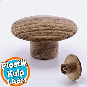 Tek Vidalı Dış Bükey Plastik Düğme Kulp Kubik Doğal Meşe Mobilya Dolap Çekmece Kulpu Kulbu