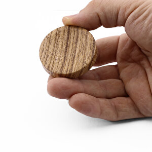 Bohem  Tek Vidalı İç Bükey Plastik Düğme Kulp Kubik Kayın Bej Renk Mobilya Dolap Çekmece Kulpu Kulbu