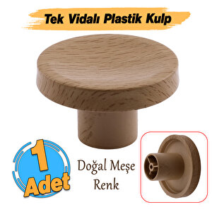 Plastik Düğme Kulp Kubik Doğal Meşe Renk Mobilya Dolap Çekmece Kulpu Kulbu Tek Vidalı Bohem İç Bükey