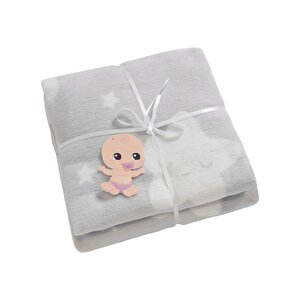 Pamuklu Battaniye 100x120 Stark Açık Gri Diger