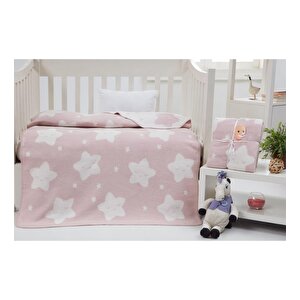 Pamuklu Battaniye 100x120 Star Lavander Acikpudra