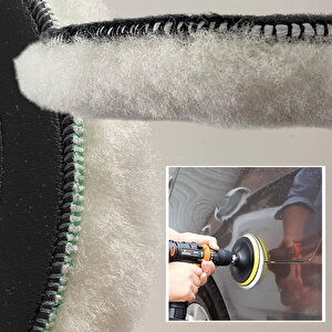 ( 3 Adet ) Koyun Postu Pedi Ø 125 Mm Pasta Cila Polisaj Süngeri Cırt Tabanlı Kuzu Postu Yünü Keçesi Parlatma