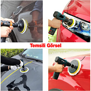 Yün Ped Ø 180 Mm Pasta Cila Polisaj Süngeri Cırt Tabanlı Kuzu Postu Yünü Keçesi Parlatma ( 1 Adet )