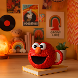 Elmo Seramik Kupa 380 Ml, Kırmızı, 12x10