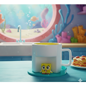 Bob Seramik Kupa 300 Ml, Renkli, 13x10