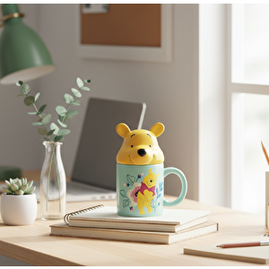 Pooh Seramik Kupa 400 Ml, Renkli, 15x10