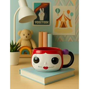 Kabus Gecesi Seramik Kupa 380 Ml, Renkli, 14x10