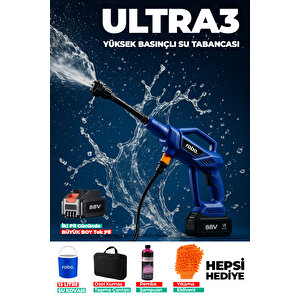 Ultra 3 Kovalı Robo Pembe Köpük Hediyeli Yüksek Basınçlı Yıkama Makinesi