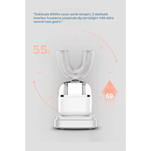 Robo Şarjlı Titreşimli 360° U Diş Fırçası