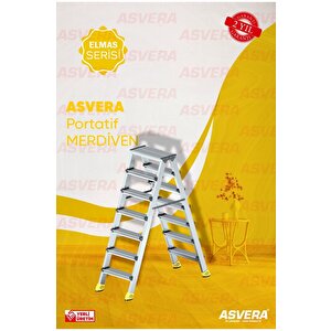 Alümi̇nyum 7+7 Çi̇ft Çikişli Merdi̇ven