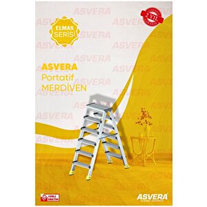 Safir Serisi – 6+6 Alüminyum Çift Çıkışlı Merdiven | Ev, Bahçe, Ofis Ve Atölye Için Dayanıklı Çözüm